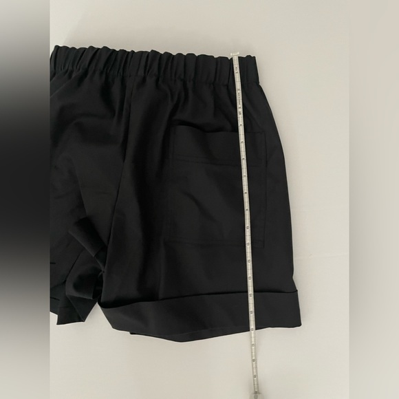3.1 PHILLIP LIM Tie Waist Cuffed Shorts black 10 high rise dressy career glam - Picture 6 of 9